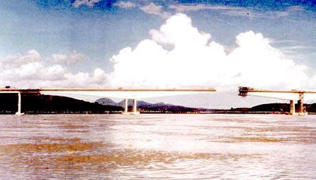 Ponte sobre o Rio Doce - Balanos Sucessivos - Fase Construtiva